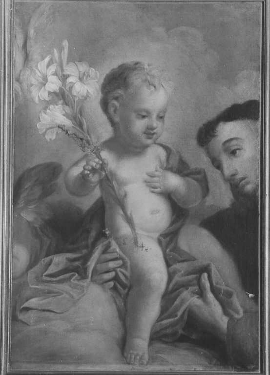 sant'Antonio da Padova e Ges&ugrave; Bambino (dipinto) - ambito romano (sec